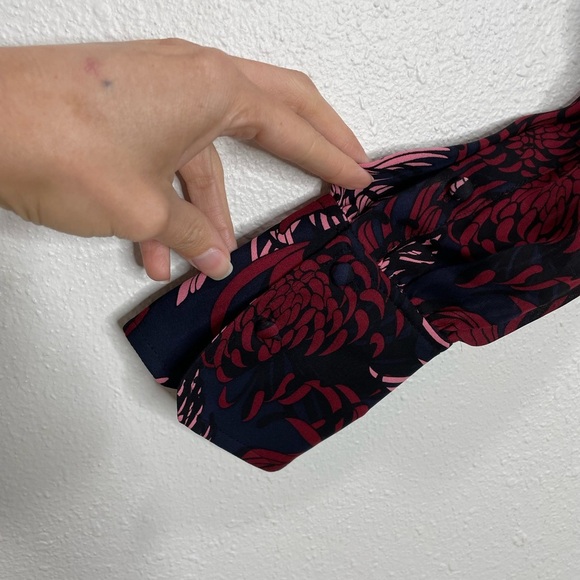 A.L.C Bailey Floral V Neck Midi Dress 2 - Picture 11 of 11